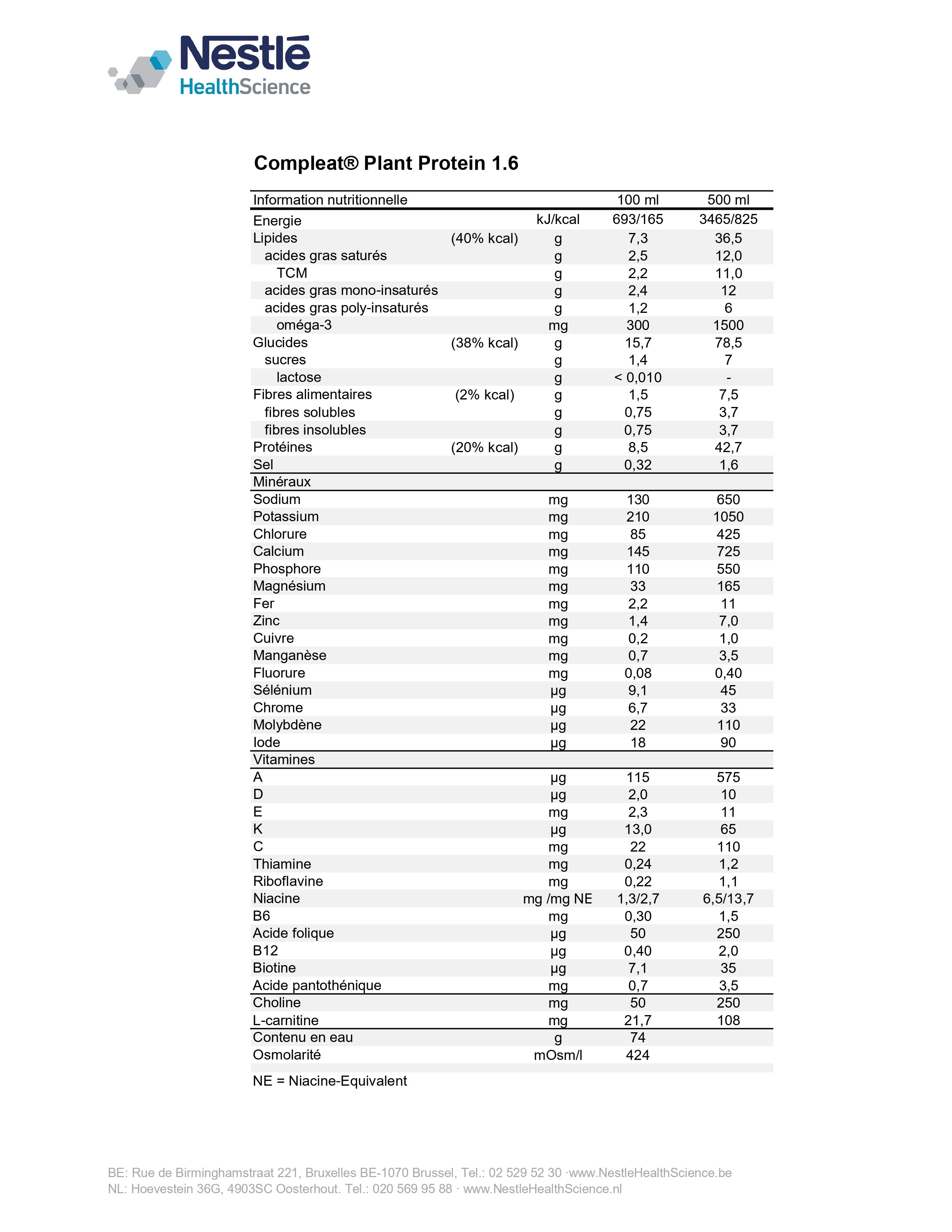 Compleat Plant Protein 1.6, Medische Voeding Nestlé Health Science